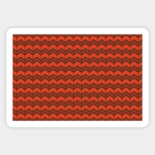 Chevron Zigzag Geometric Pattern Orange Sticker